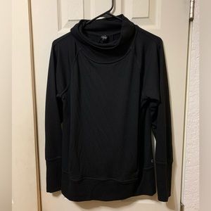 Fabulous cowl neck black pullover by yogalicious